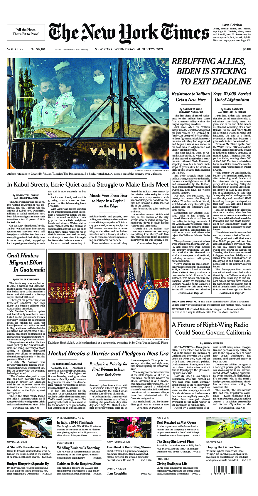 Prima-pagina-New-York-Times-del-2021-08-25