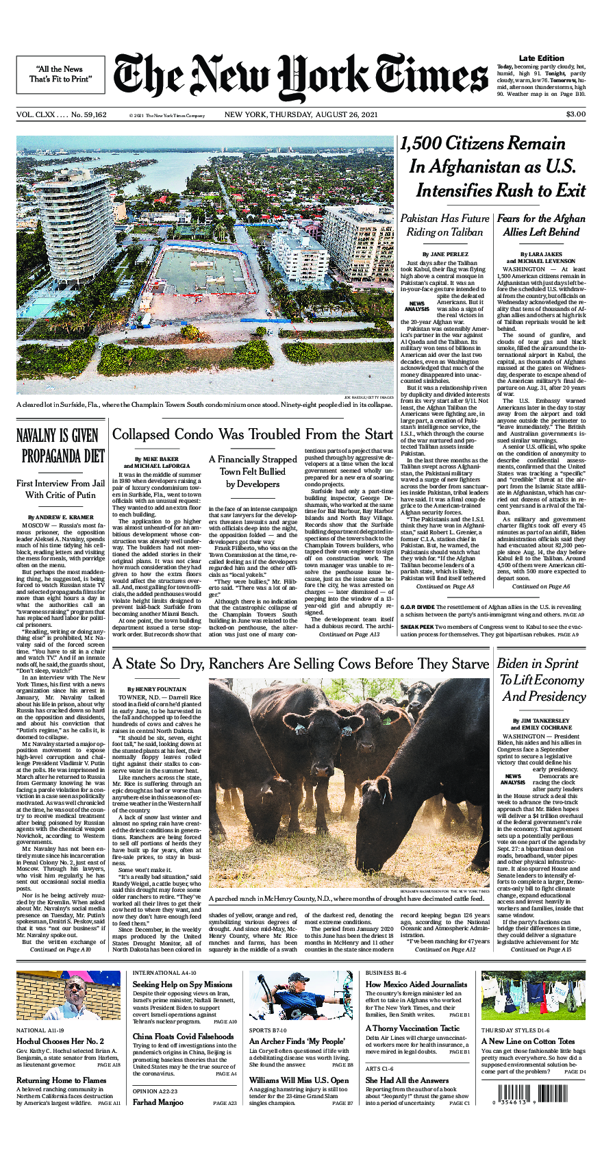 Prima-pagina-New-York-Times-del-2021-08-26