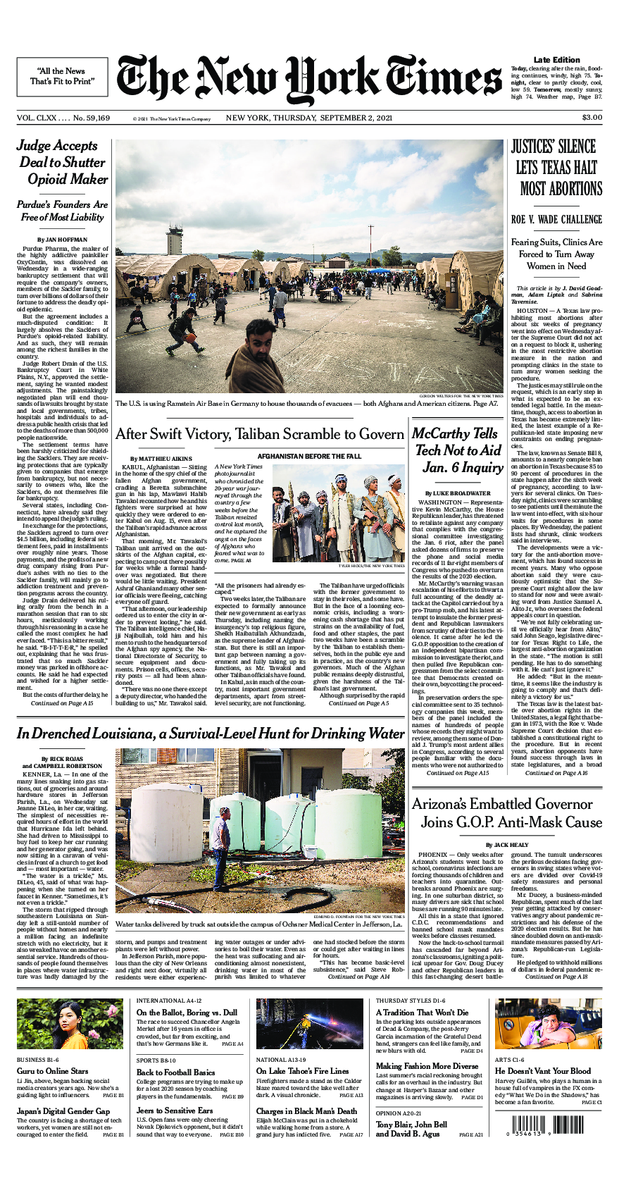 Prima-pagina-New-York-Times-del-2021-09-02