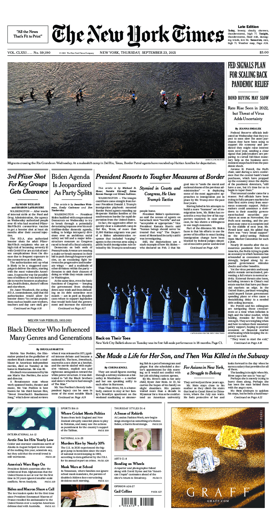 Prima-pagina-New-York-Times-del-2021-09-23