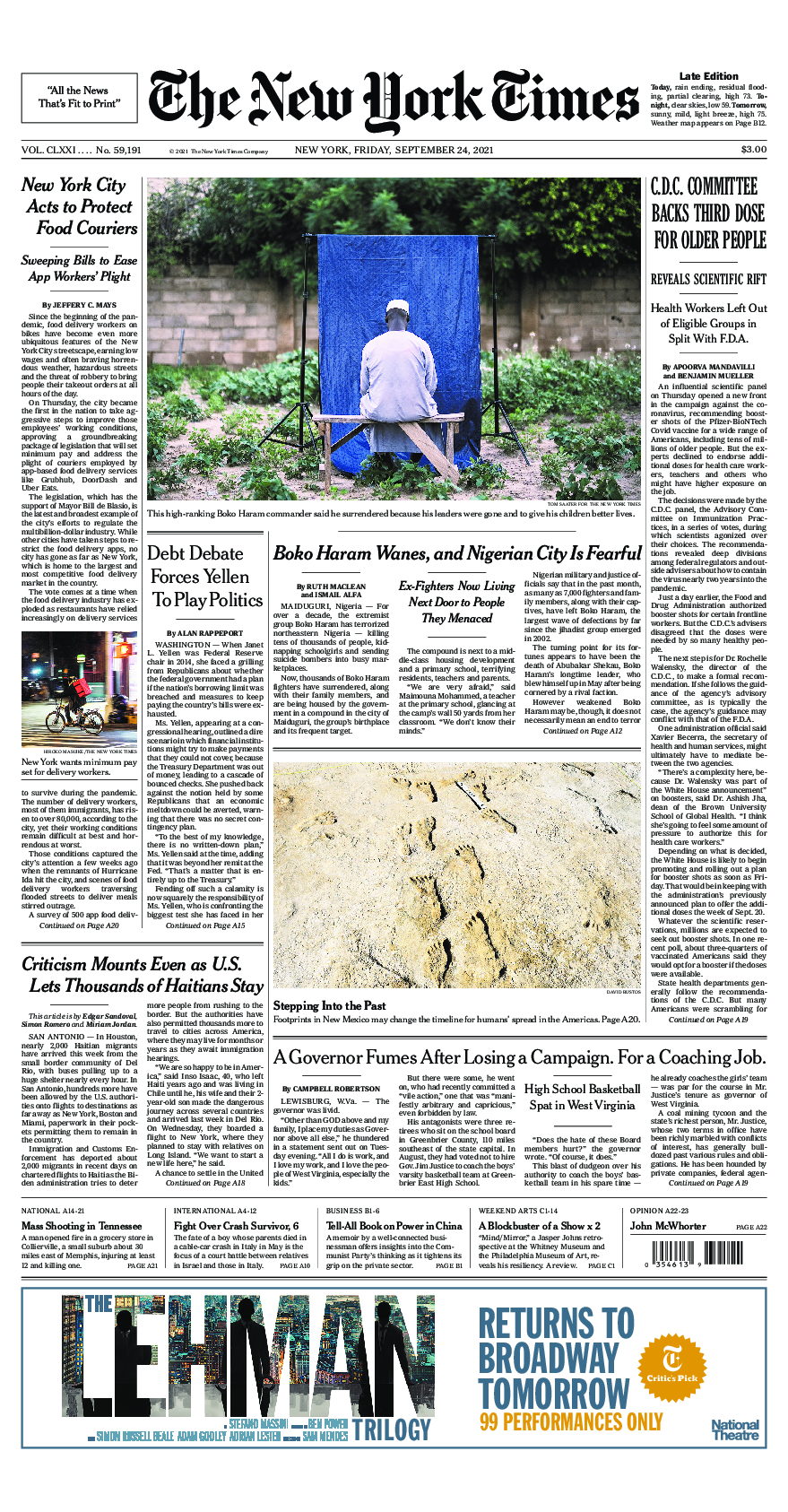 Prima-pagina-New-York-Times-del-2021-09-24