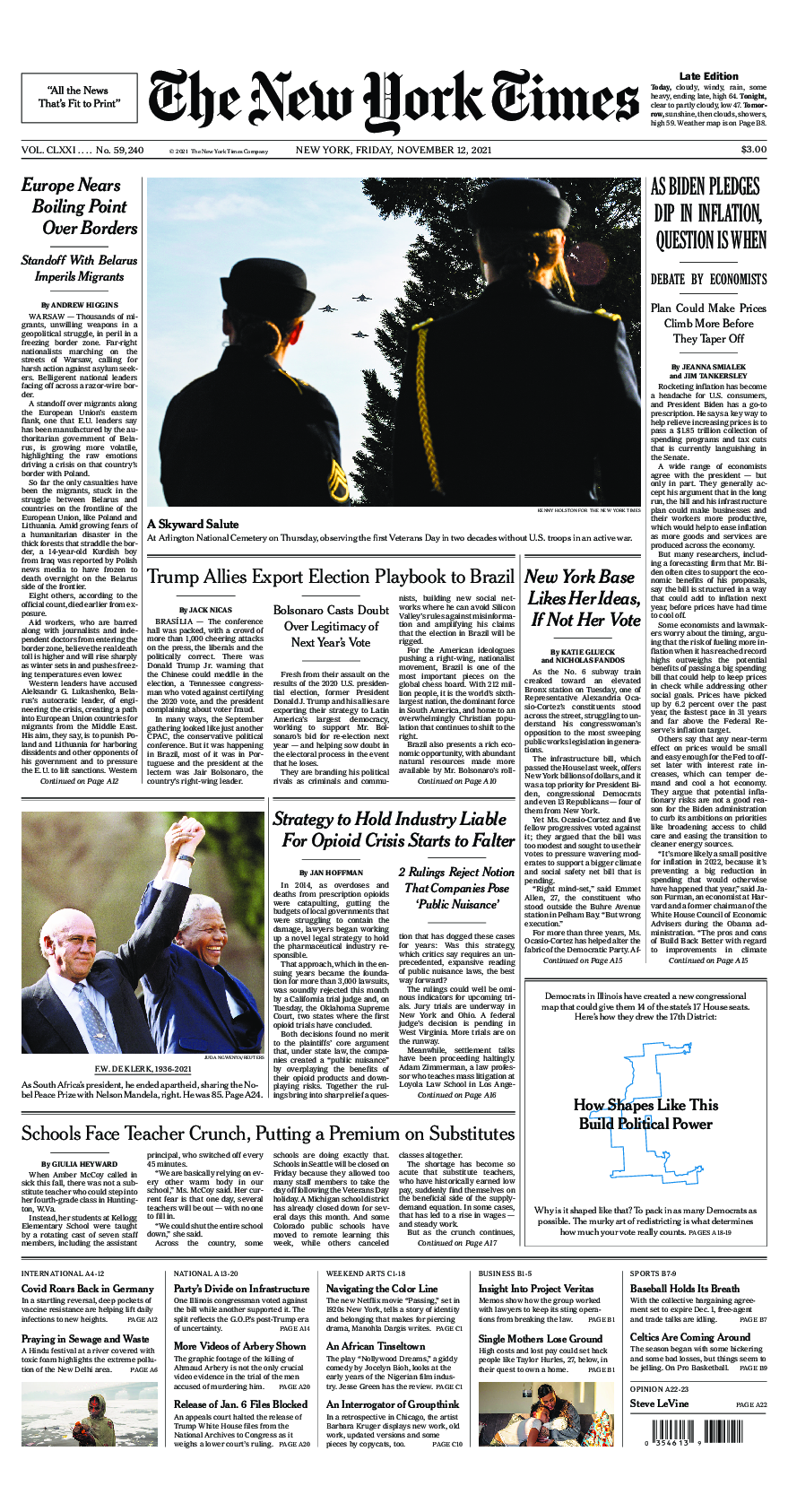 Prima-pagina-New-York-Times-del-2021-11-12