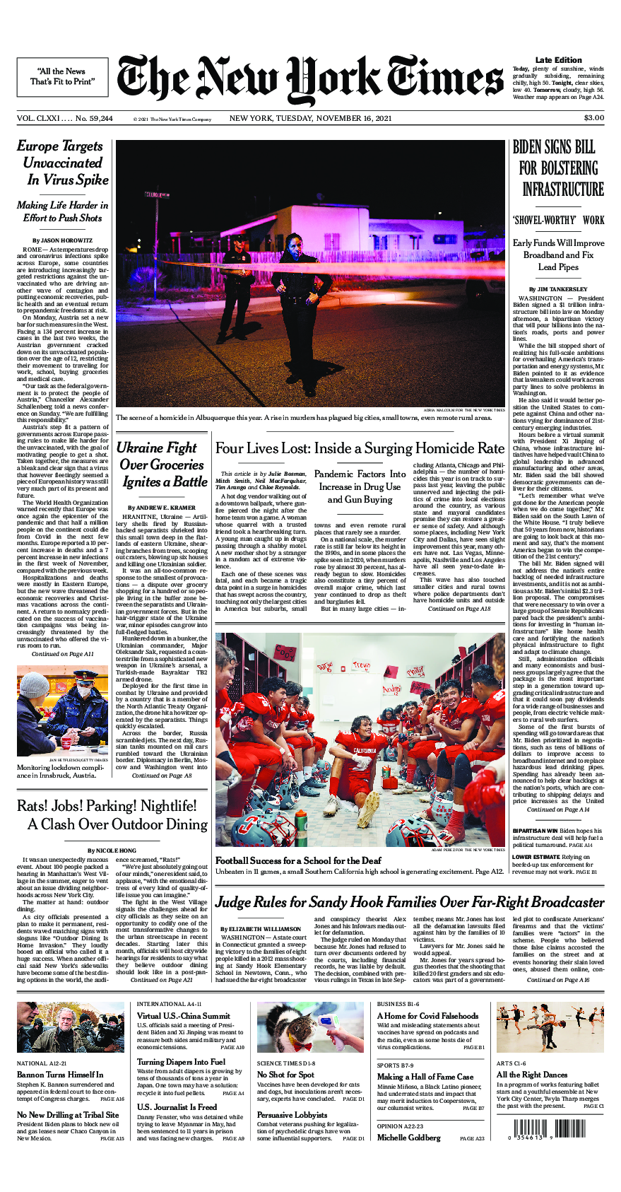 Prima-pagina-New-York-Times-del-2021-11-16