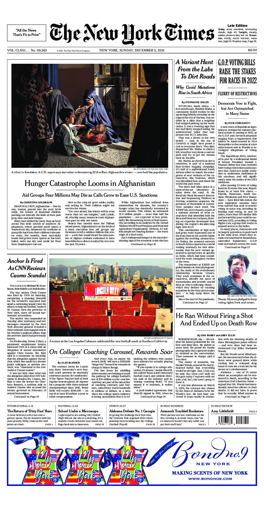 Prima-pagina-New-York-Times-del-2021-12-05