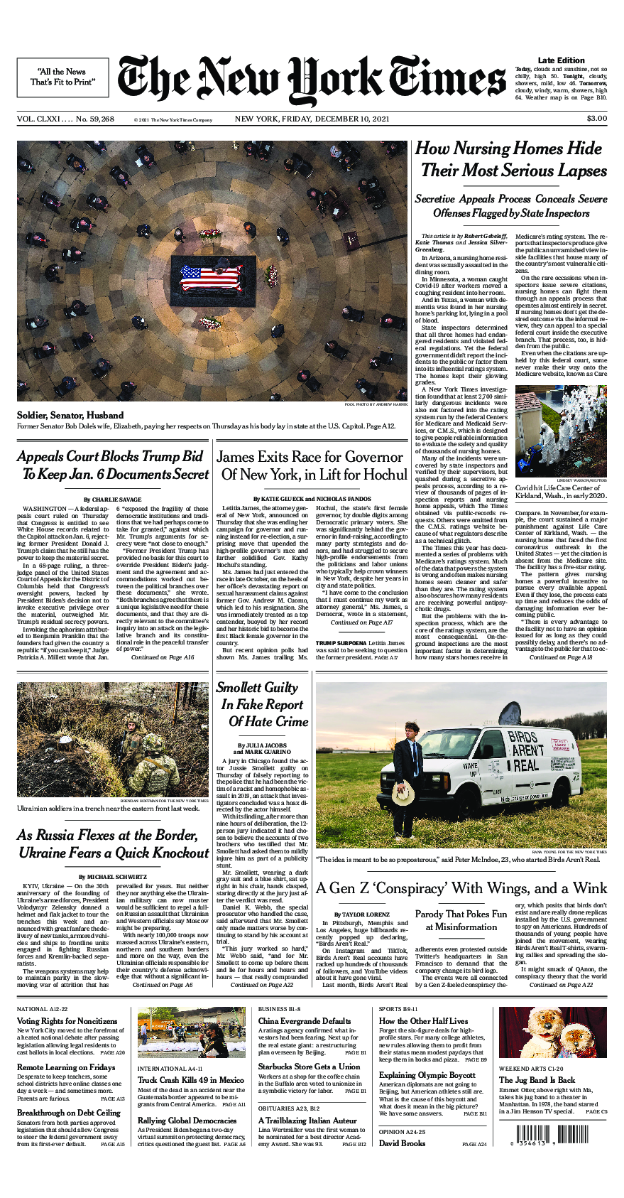 Prima-pagina-New-York-Times-del-2021-12-10