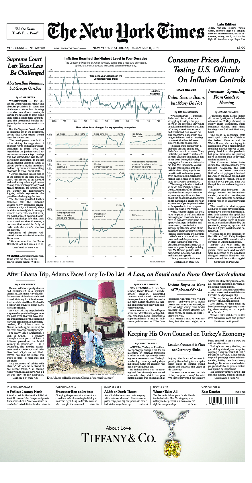 Prima-pagina-New-York-Times-del-2021-12-11