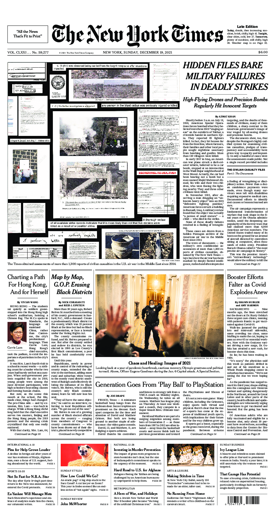 Prima-pagina-New-York-Times-del-2021-12-19