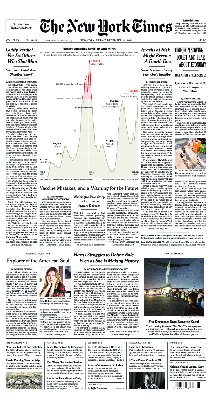 Prima-pagina-New-York-Times-del-2021-12-24