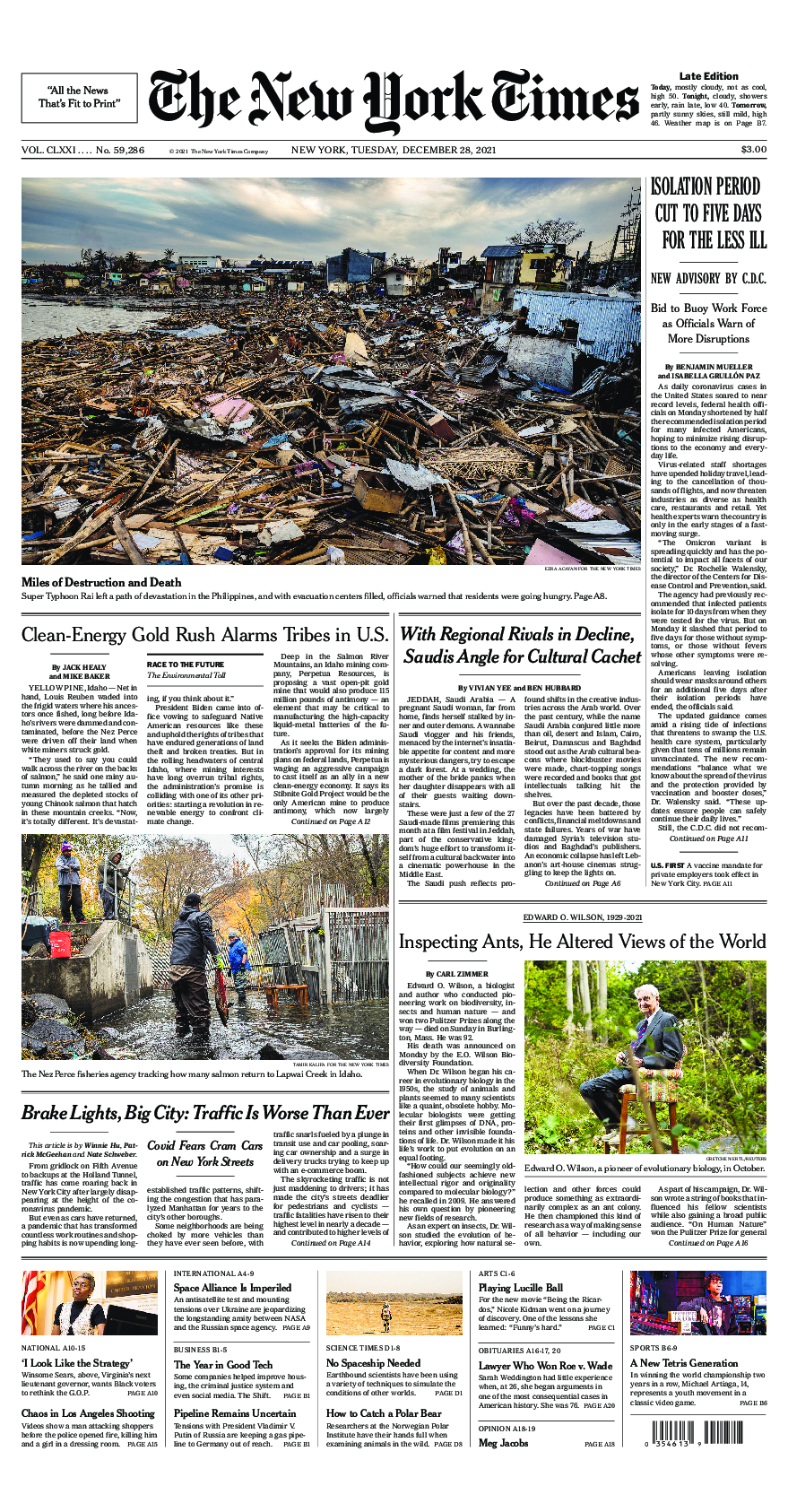 Prima-pagina-New-York-Times-del-2021-12-28