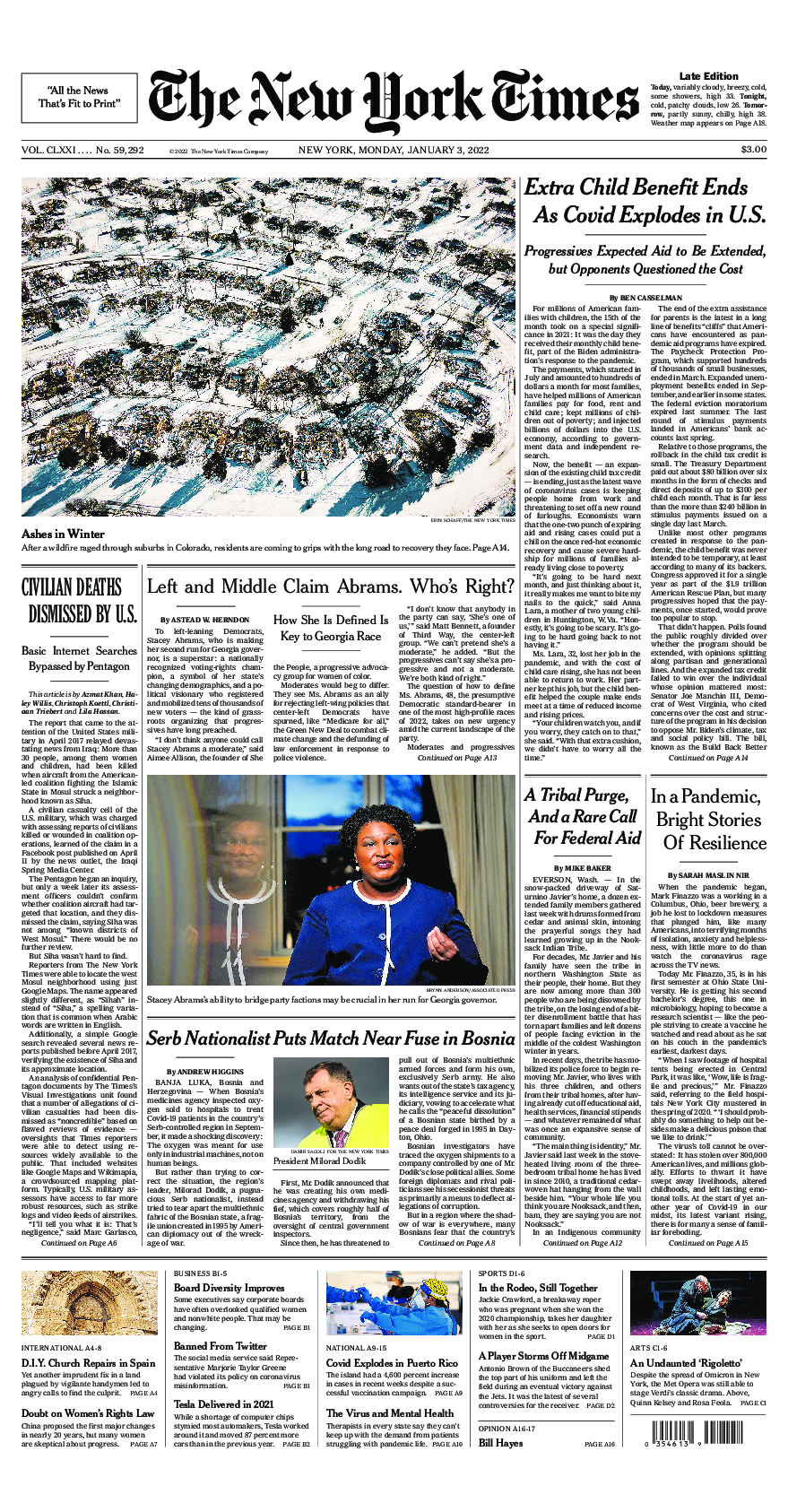 Prima-pagina-New-York-Times-del-2022-01-03