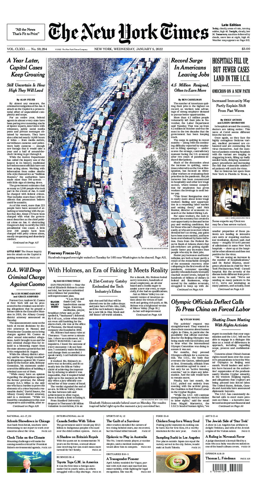 Prima-pagina-New-York-Times-del-2022-01-05