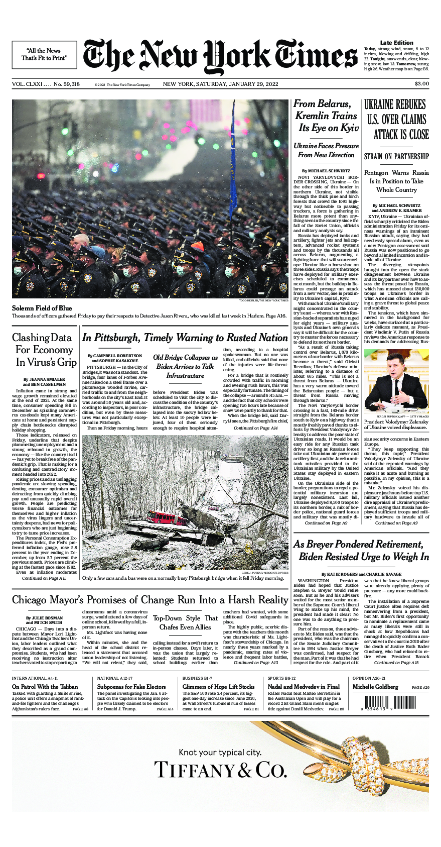 Prima-pagina-New-York-Times-del-2022-01-29