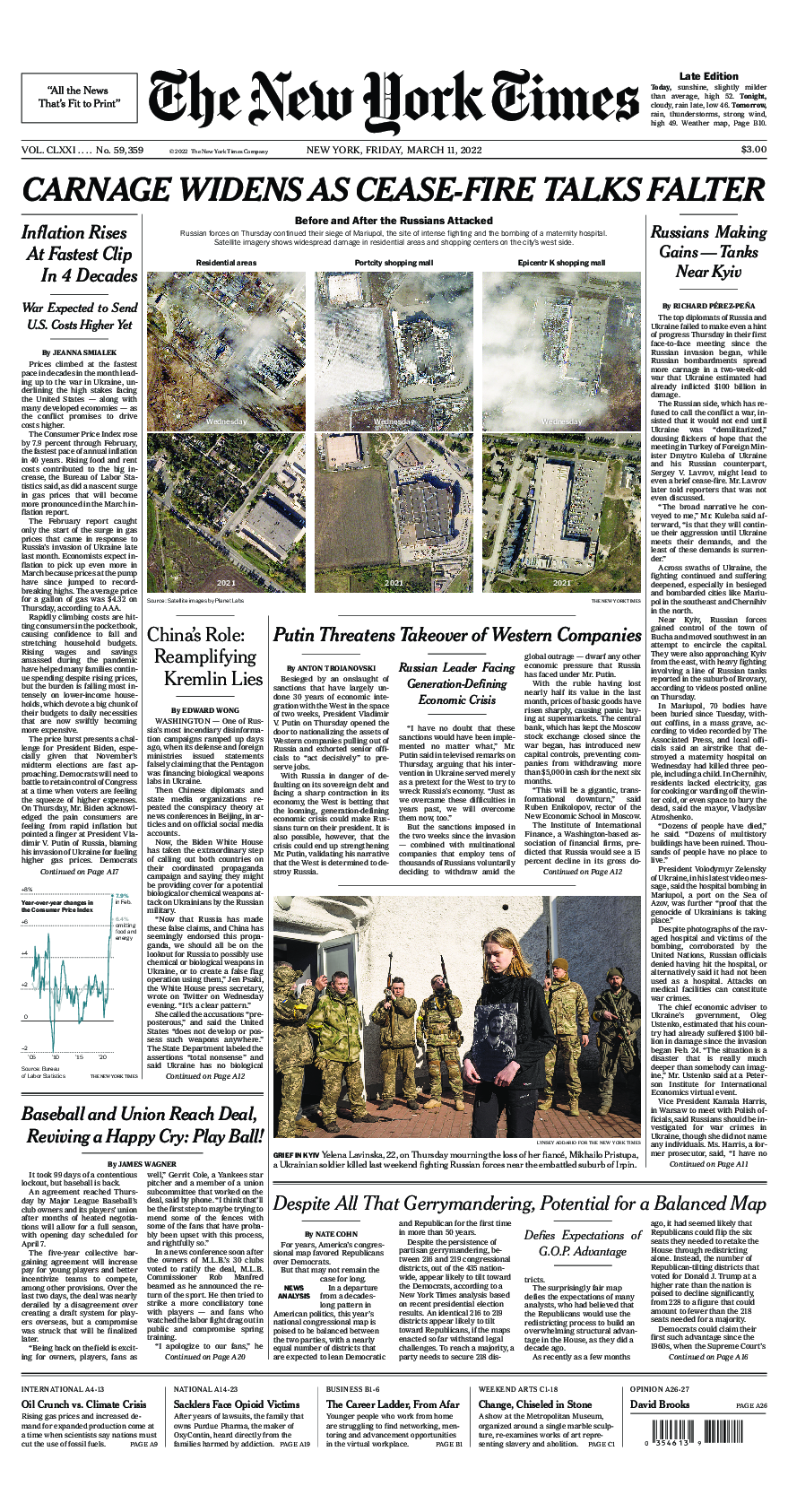 Prima-pagina-New-York-Times-del-2022-03-11