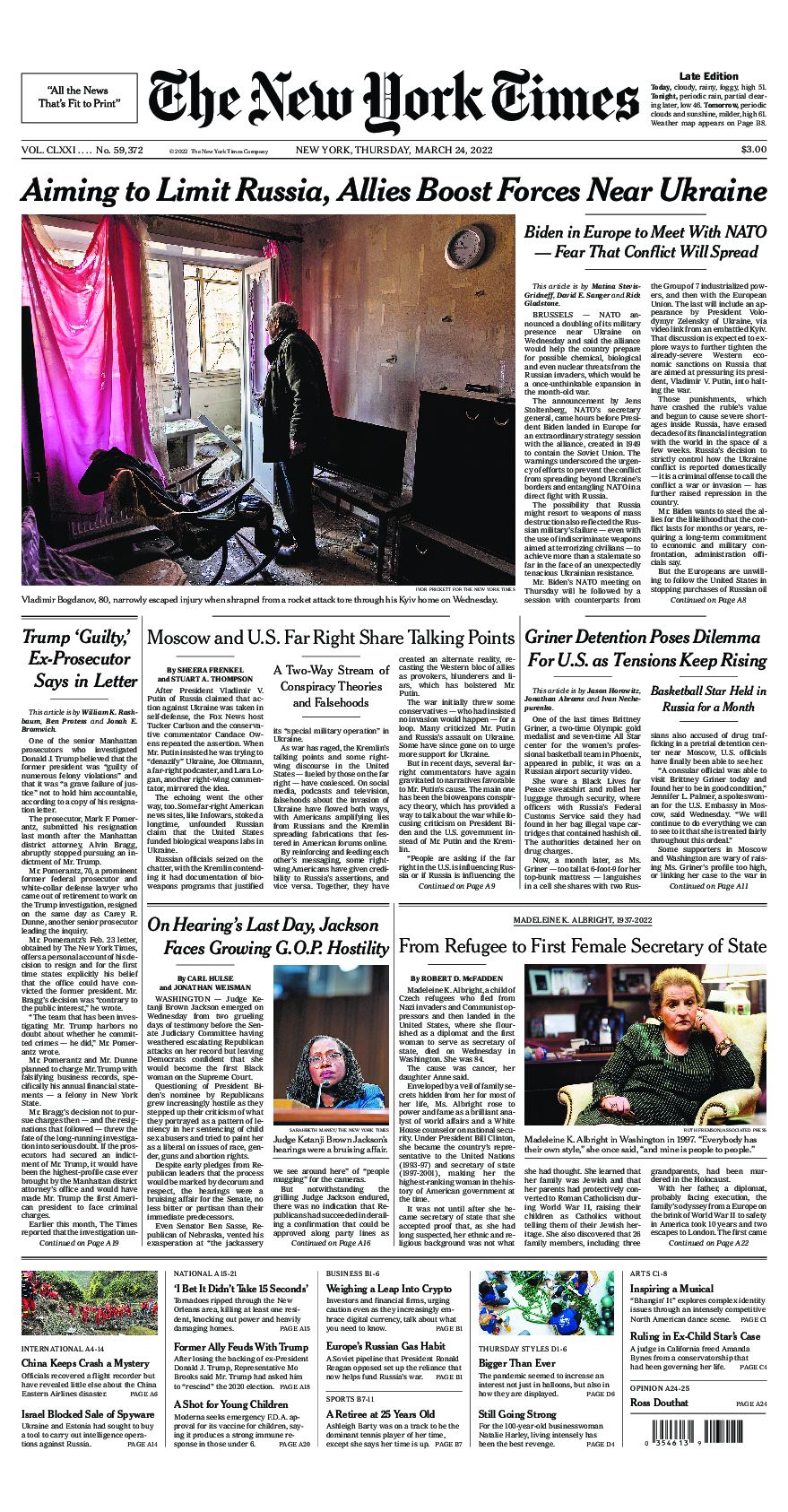 Prima-pagina-New-York-Times-del-2022-03-24