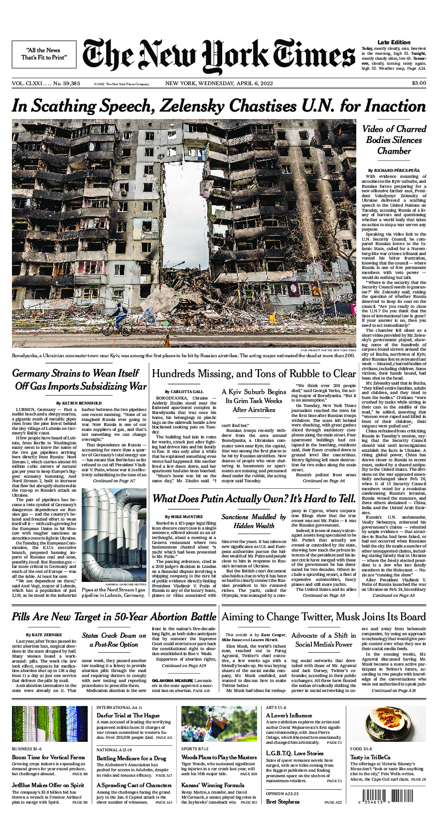 Prima-pagina-New-York-Times-del-2022-04-06