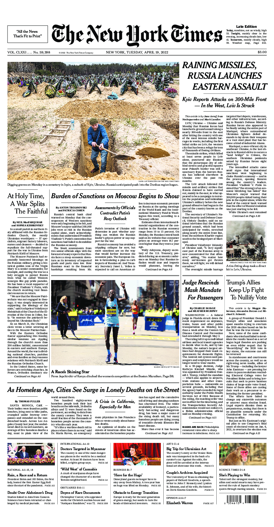 Prima-pagina-New-York-Times-del-2022-04-19