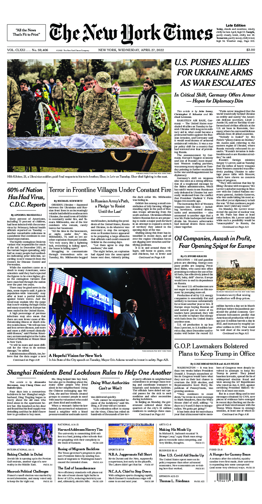 Prima-pagina-New-York-Times-del-2022-04-27