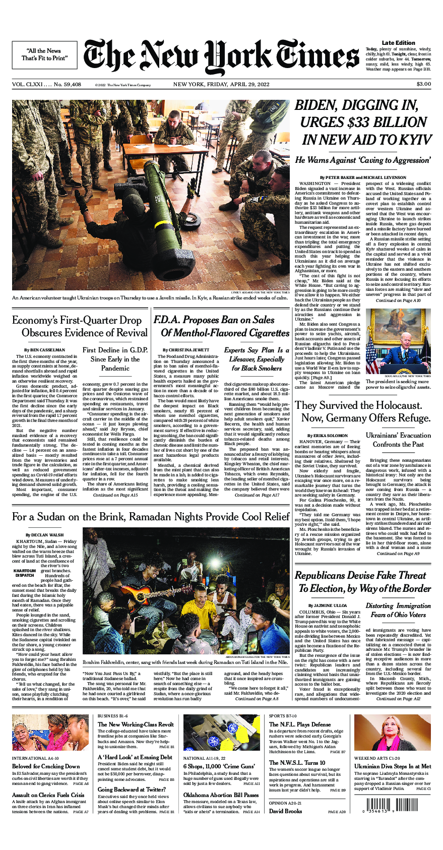 Prima-pagina-New-York-Times-del-2022-04-29