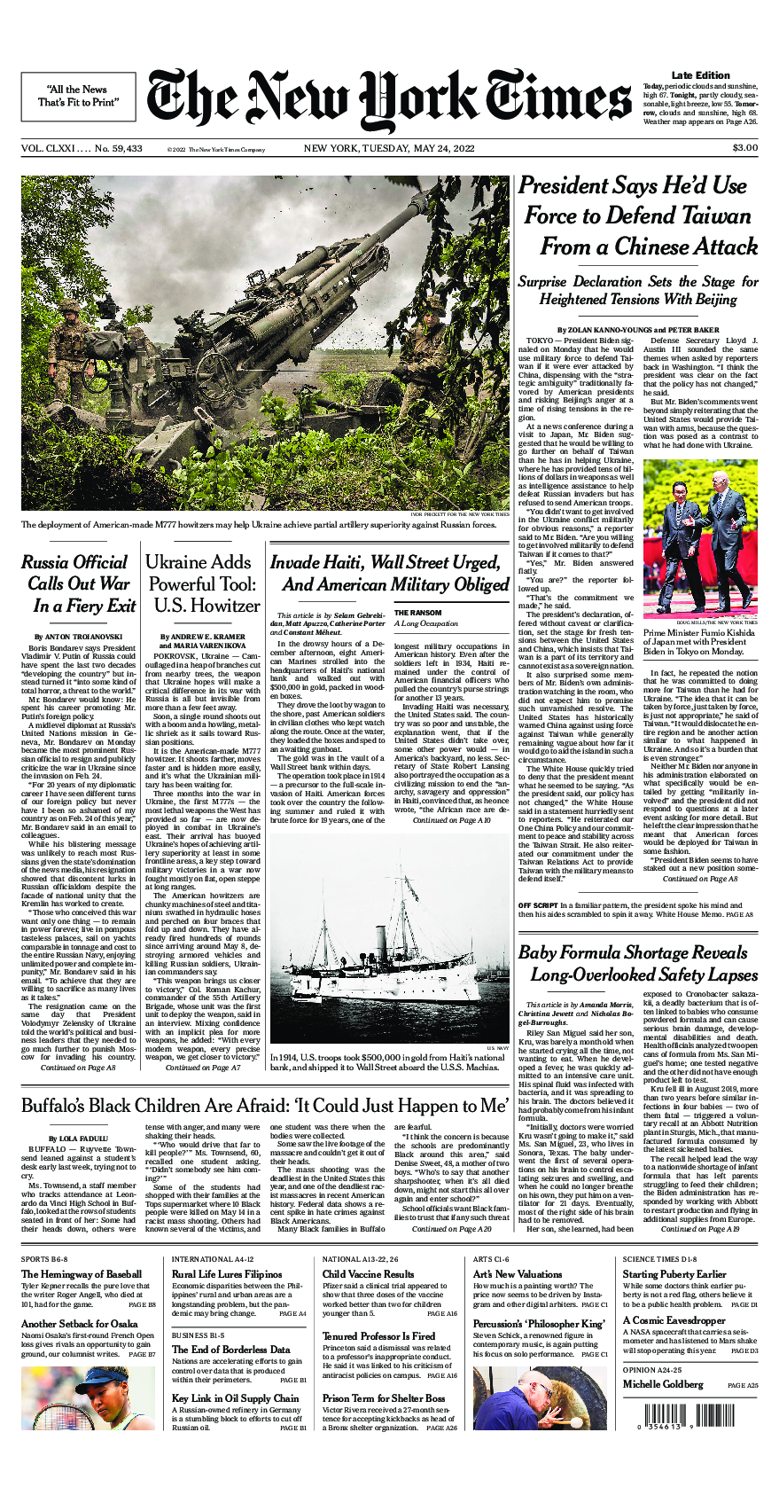 Prima-pagina-New-York-Times-del-2022-05-24