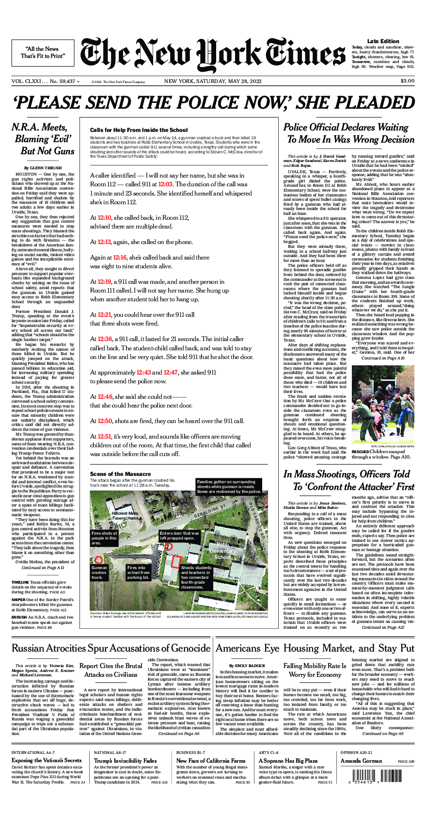 Prima-pagina-New-York-Times-del-2022-05-28