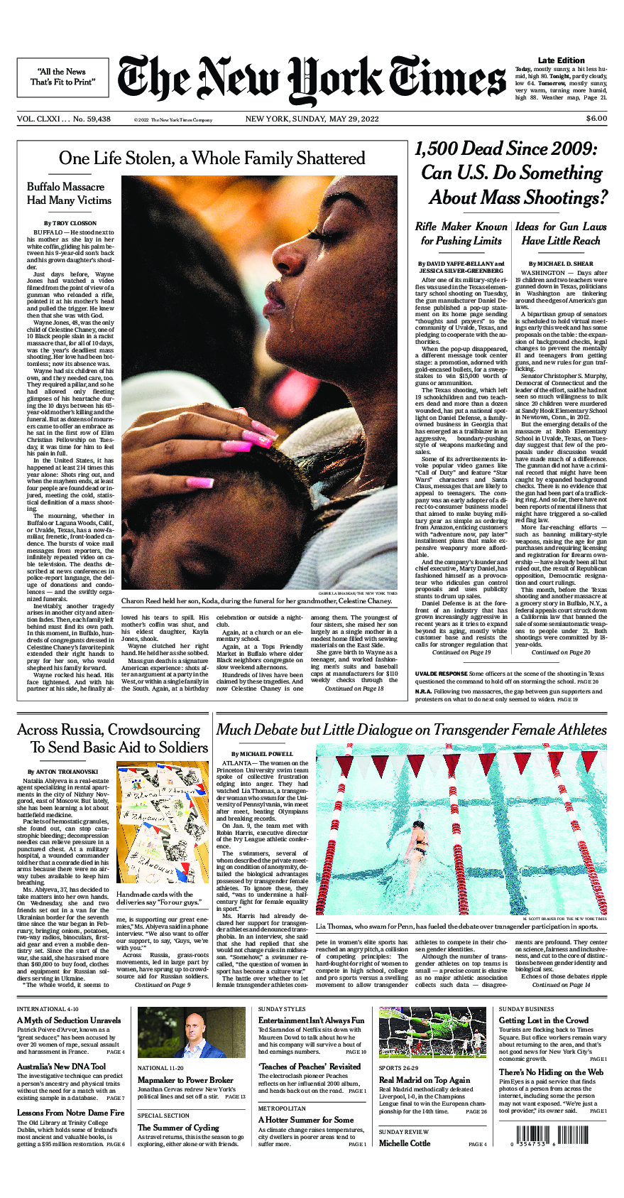 Prima-pagina-New-York-Times-del-2022-05-29