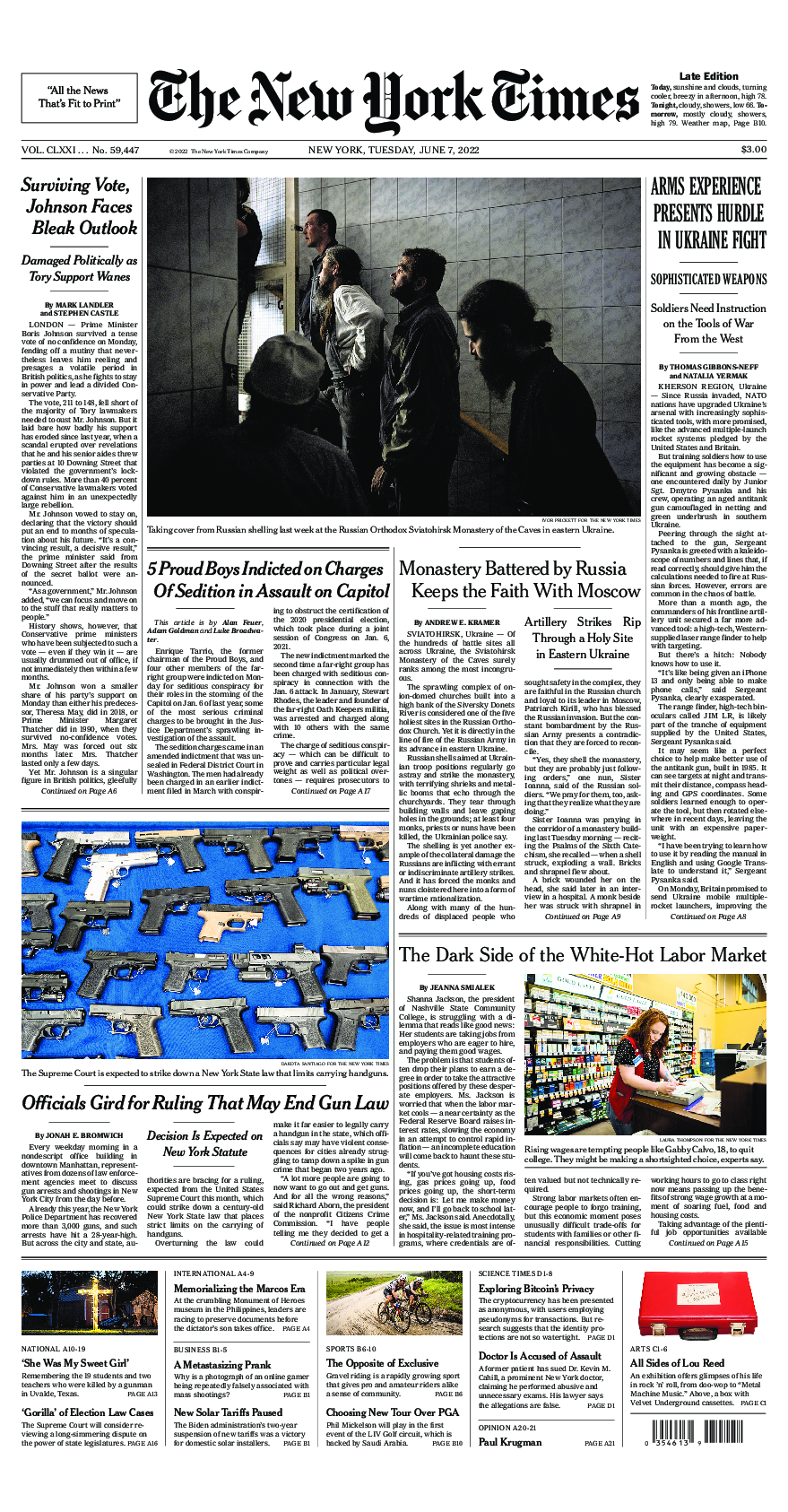 Prima-pagina-New-York-Times-del-2022-06-07