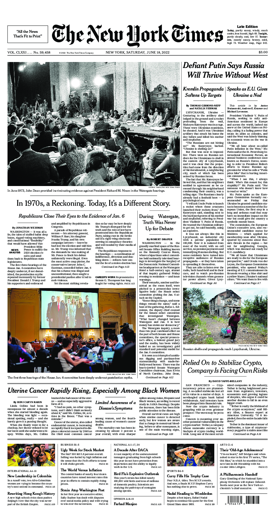 Prima-pagina-New-York-Times-del-2022-06-18