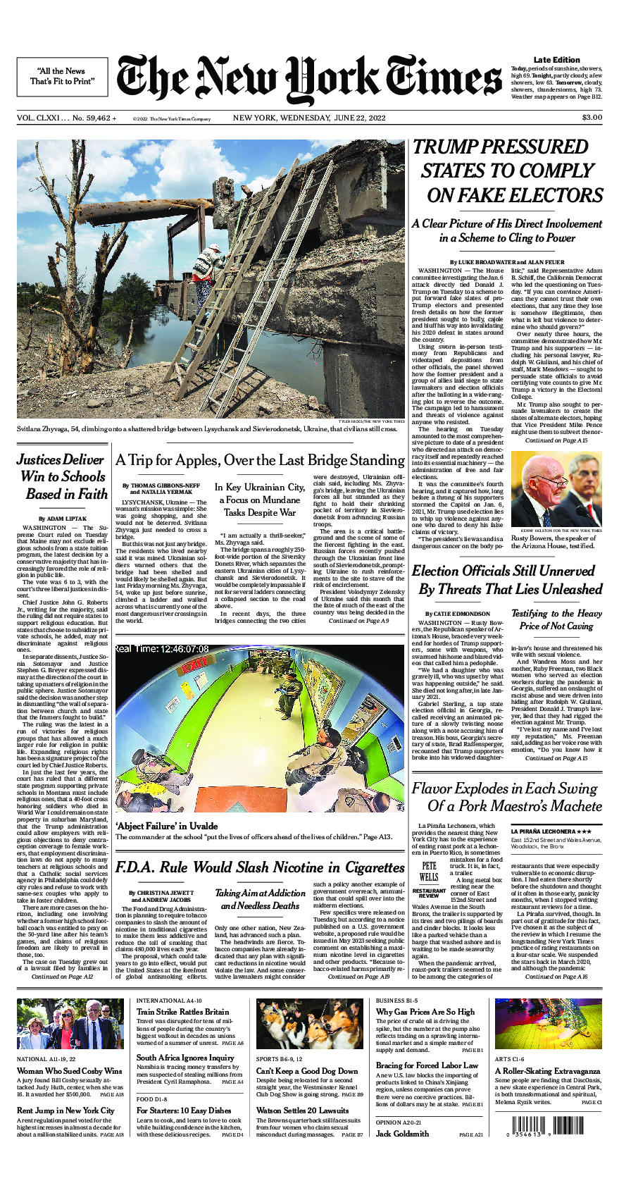 Prima-pagina-New-York-Times-del-2022-06-22