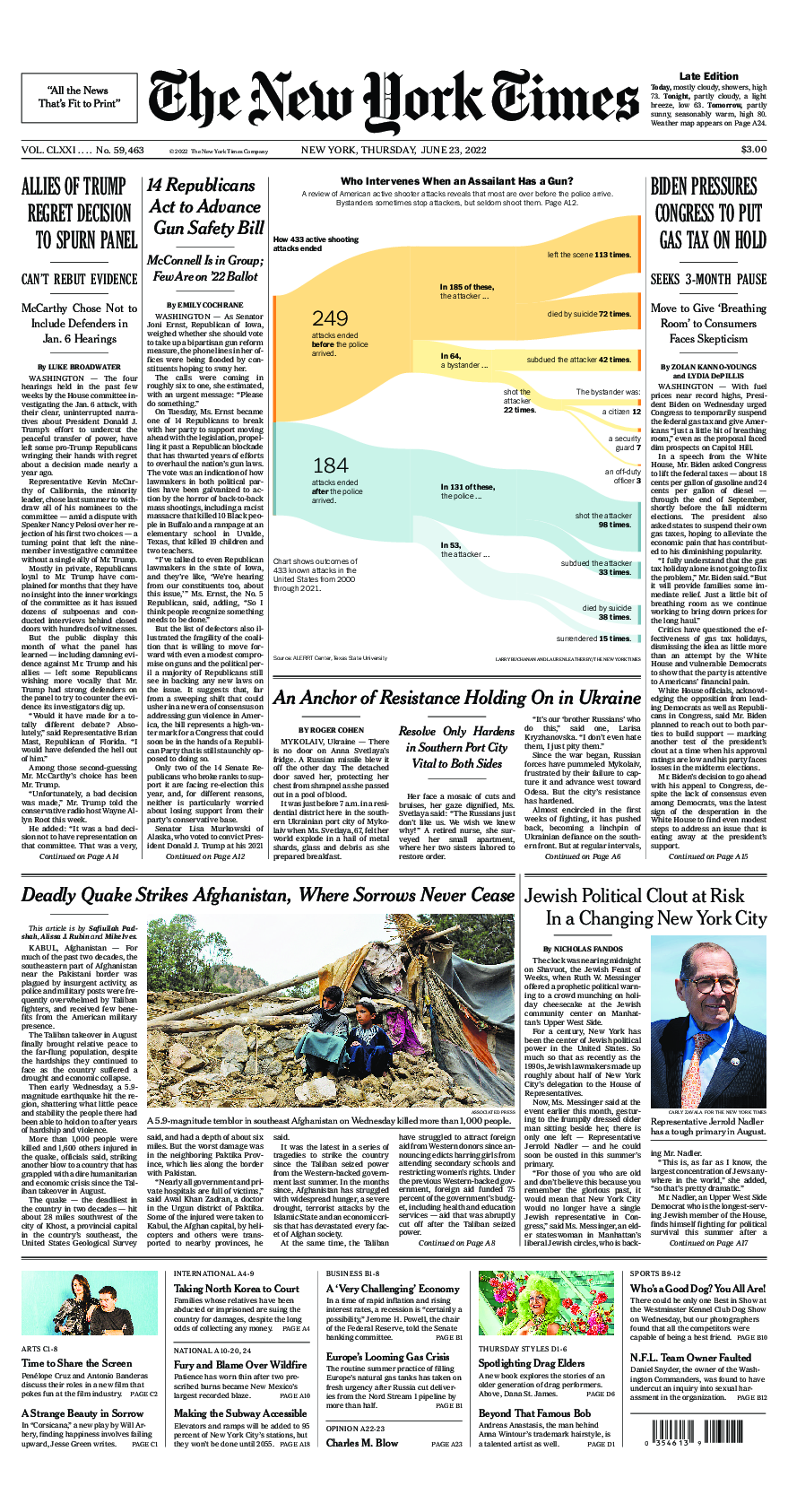 Prima-pagina-New-York-Times-del-2022-06-23