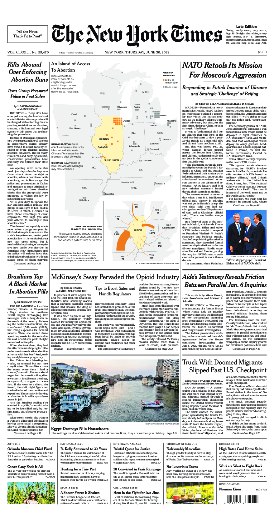 Prima-pagina-New-York-Times-del-2022-06-30