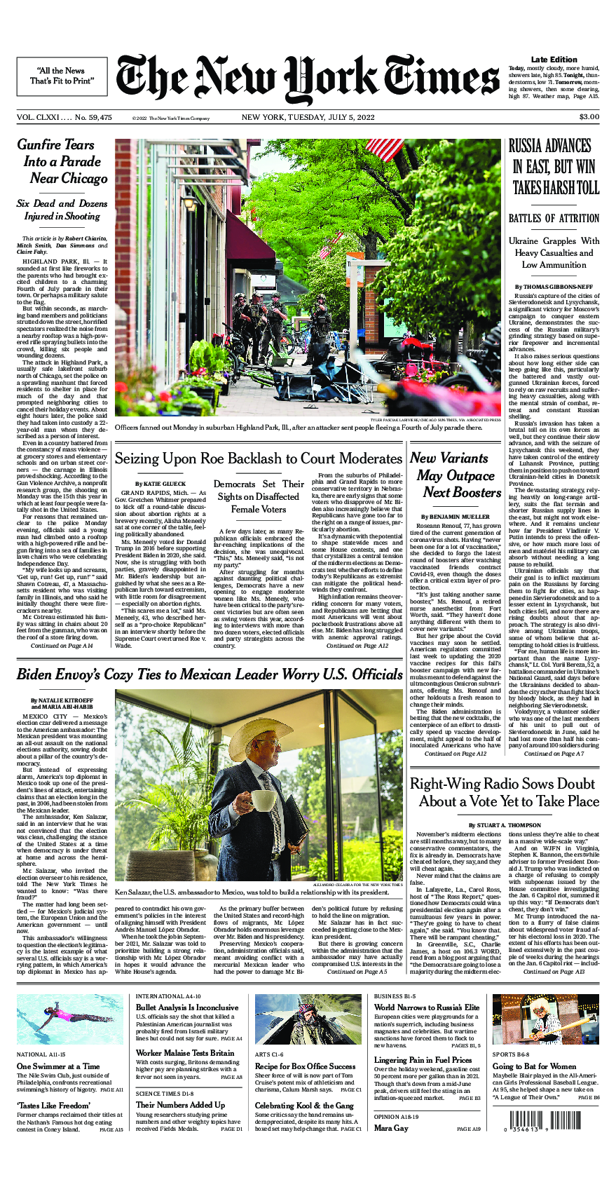 Prima-pagina-New-York-Times-del-2022-07-05