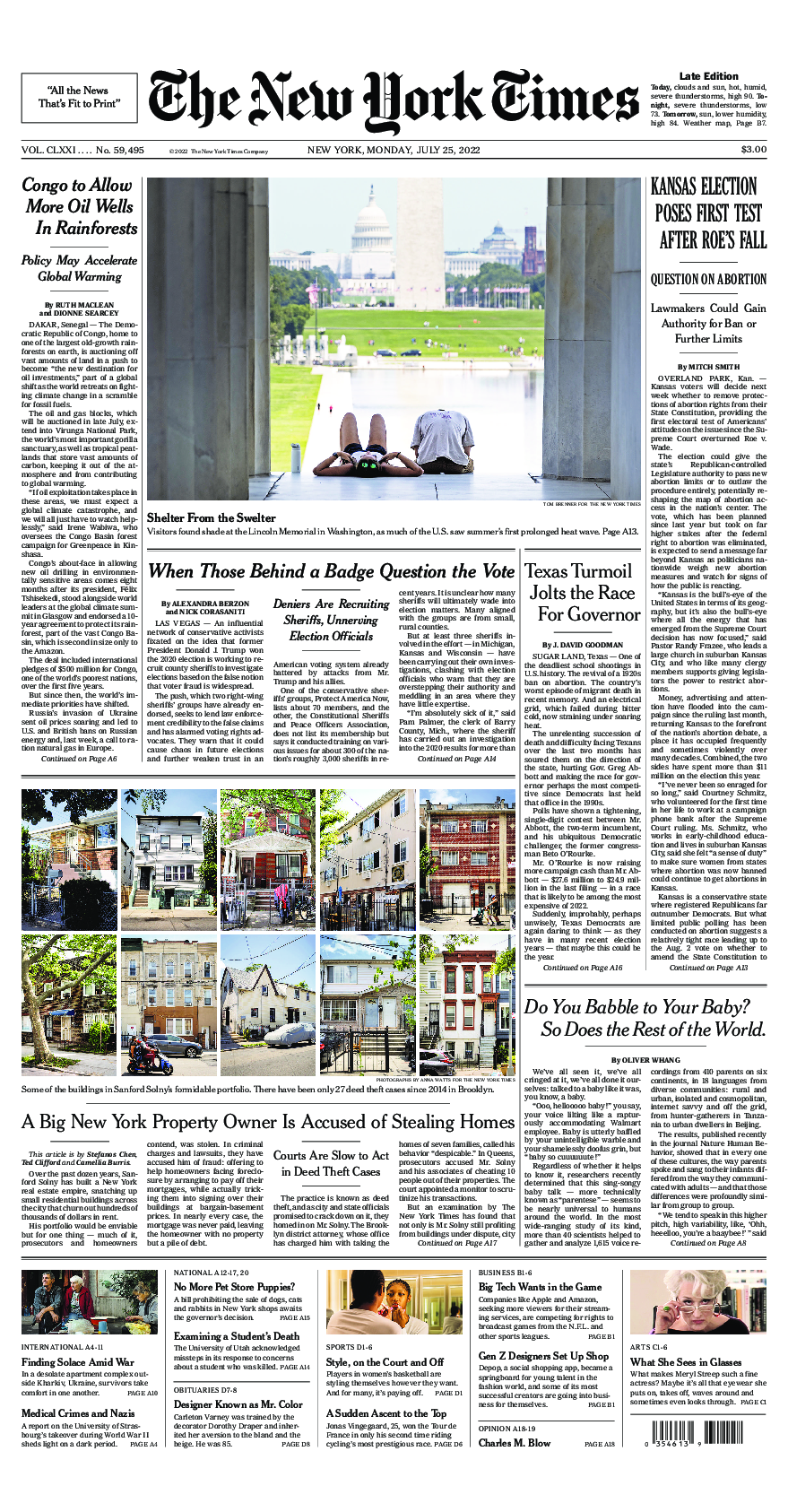 Prima-pagina-New-York-Times-del-2022-07-25