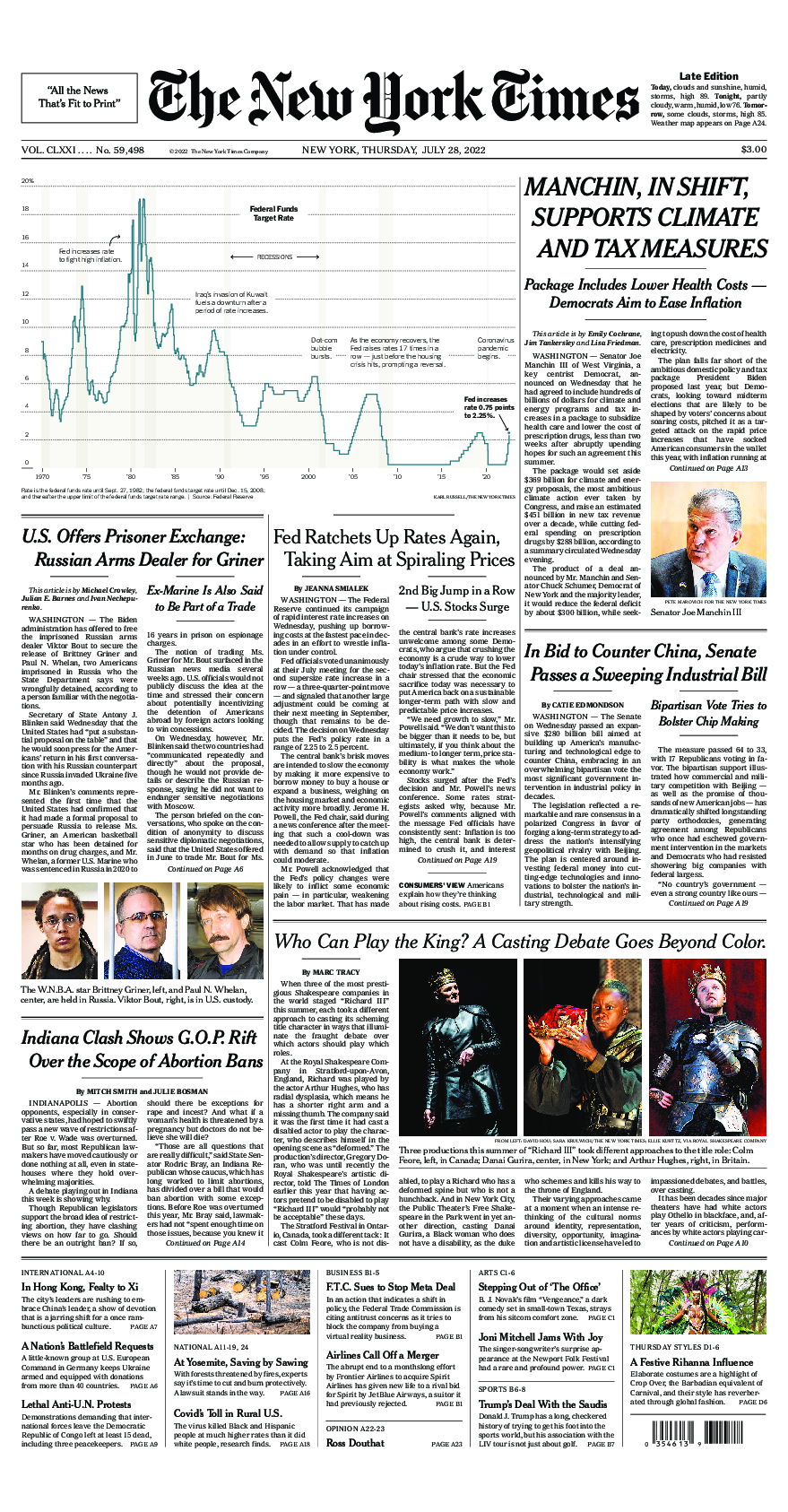 Prima-pagina-New-York-Times-del-2022-07-28