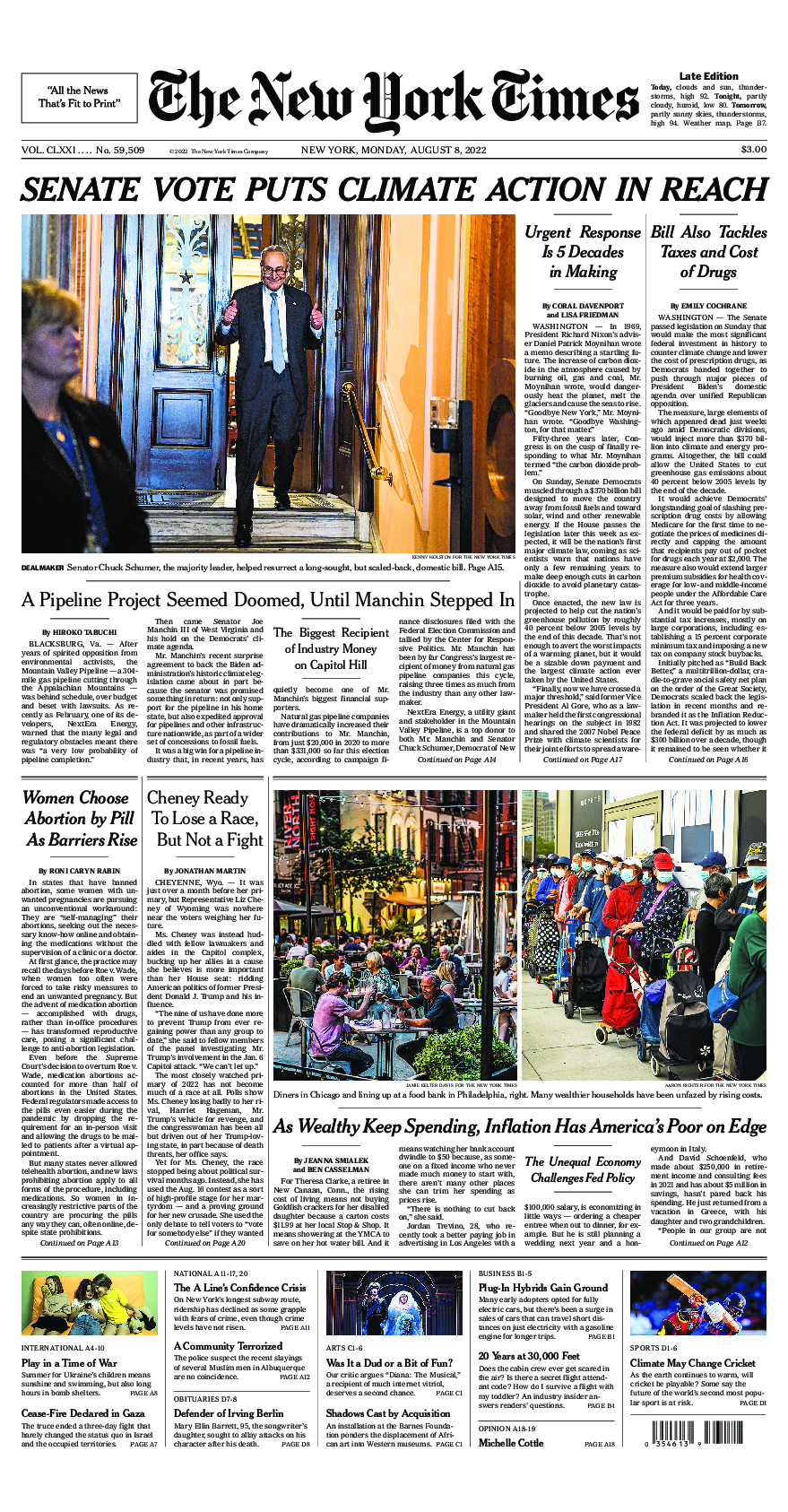 Prima-pagina-New-York-Times-del-2022-08-08