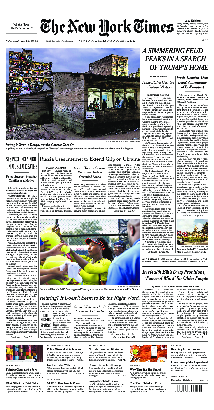 Prima-pagina-New-York-Times-del-2022-08-10