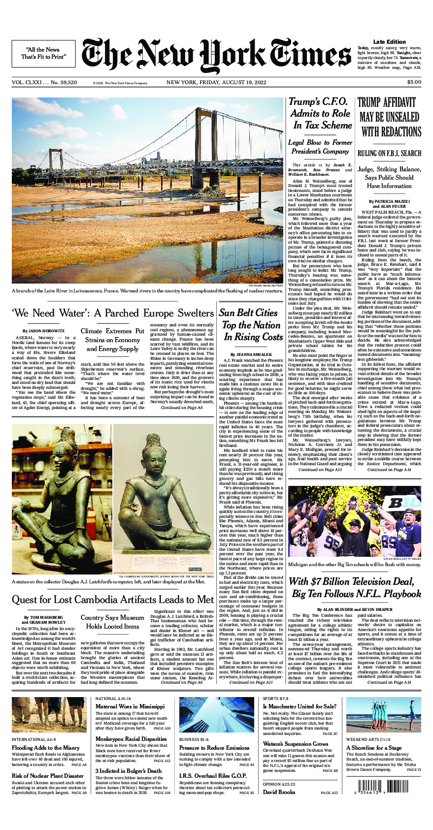 Prima-pagina-New-York-Times-del-2022-08-19