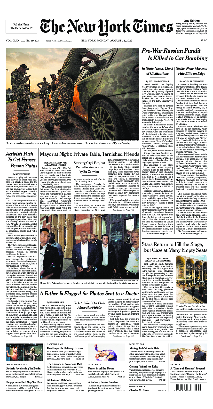 Prima-pagina-New-York-Times-del-2022-08-22