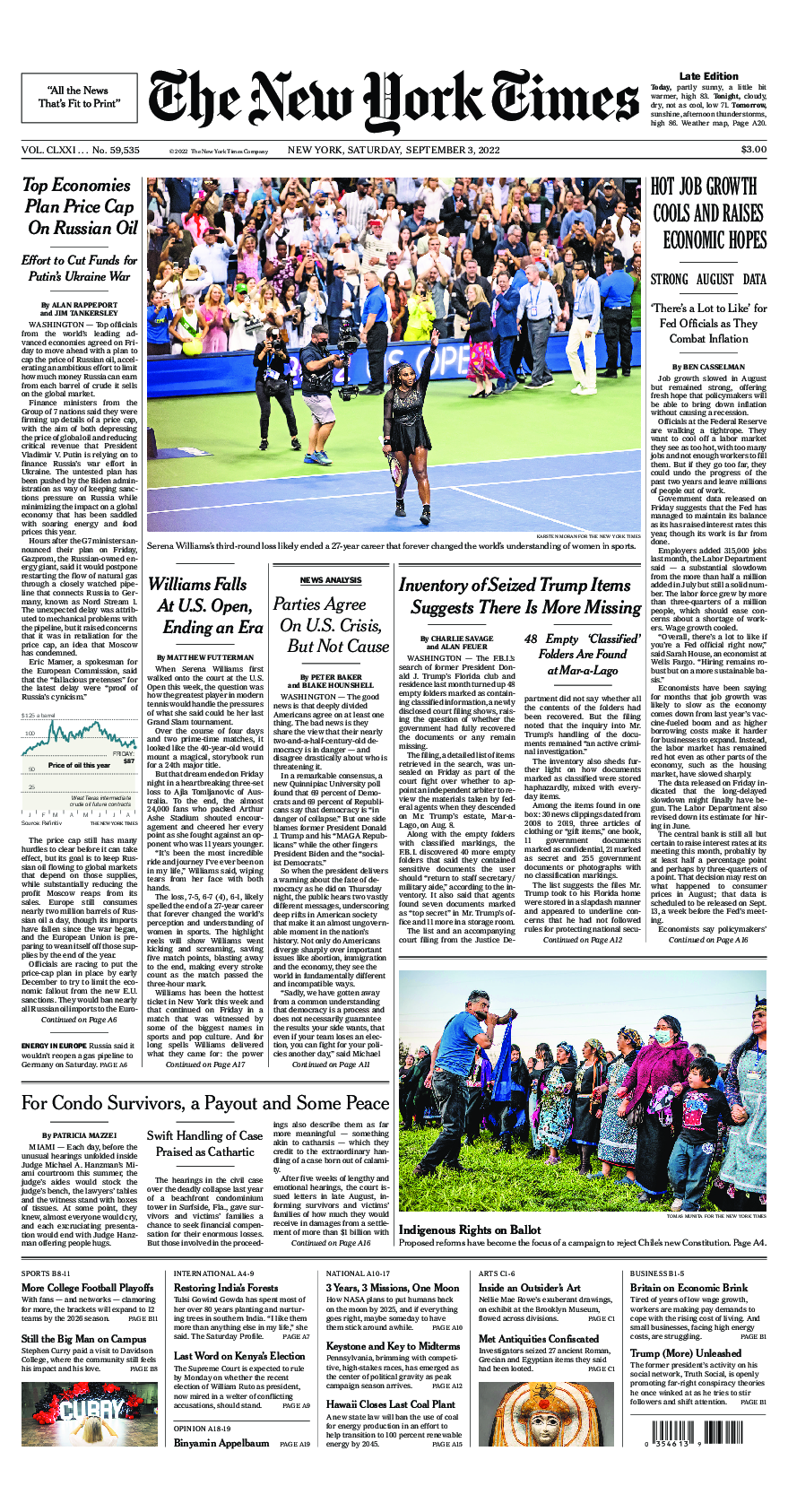 Prima-pagina-New-York-Times-del-2022-09-03