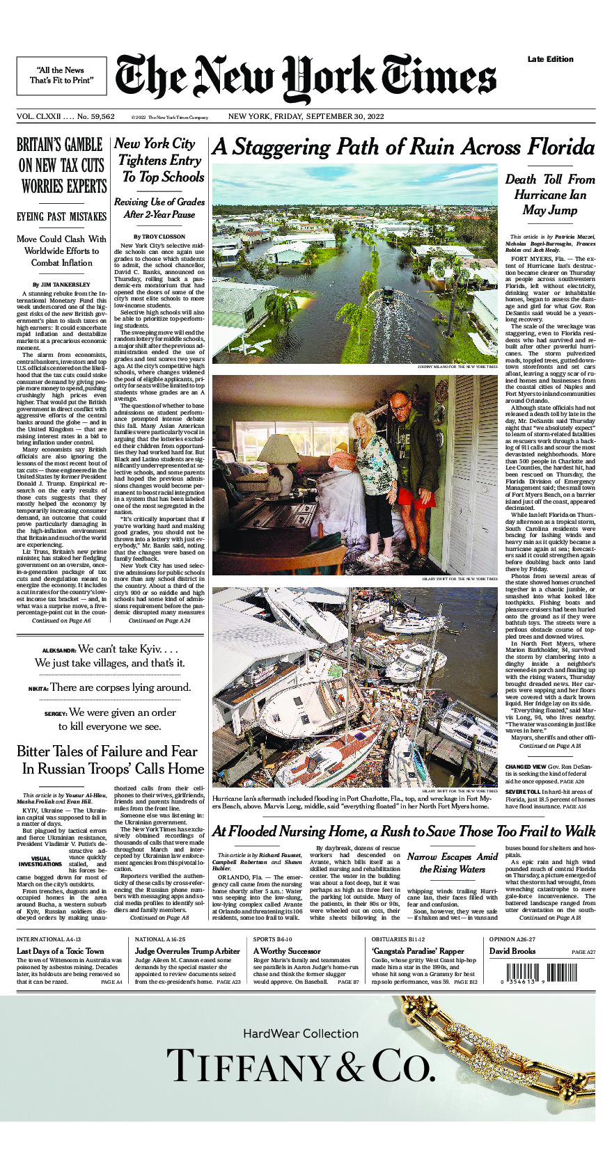 Prima-pagina-New-York-Times-del-2022-09-30