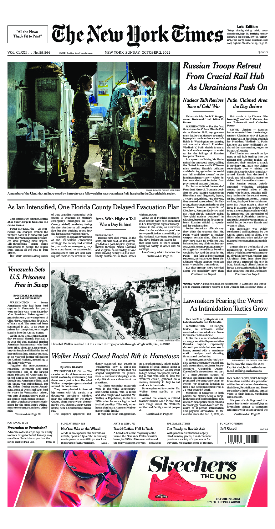 Prima-pagina-New-York-Times-del-2022-10-02