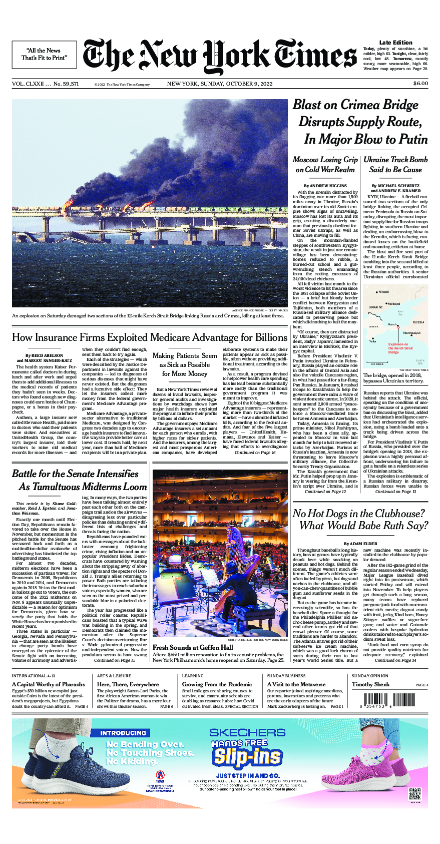 Prima-pagina-New-York-Times-del-2022-10-09