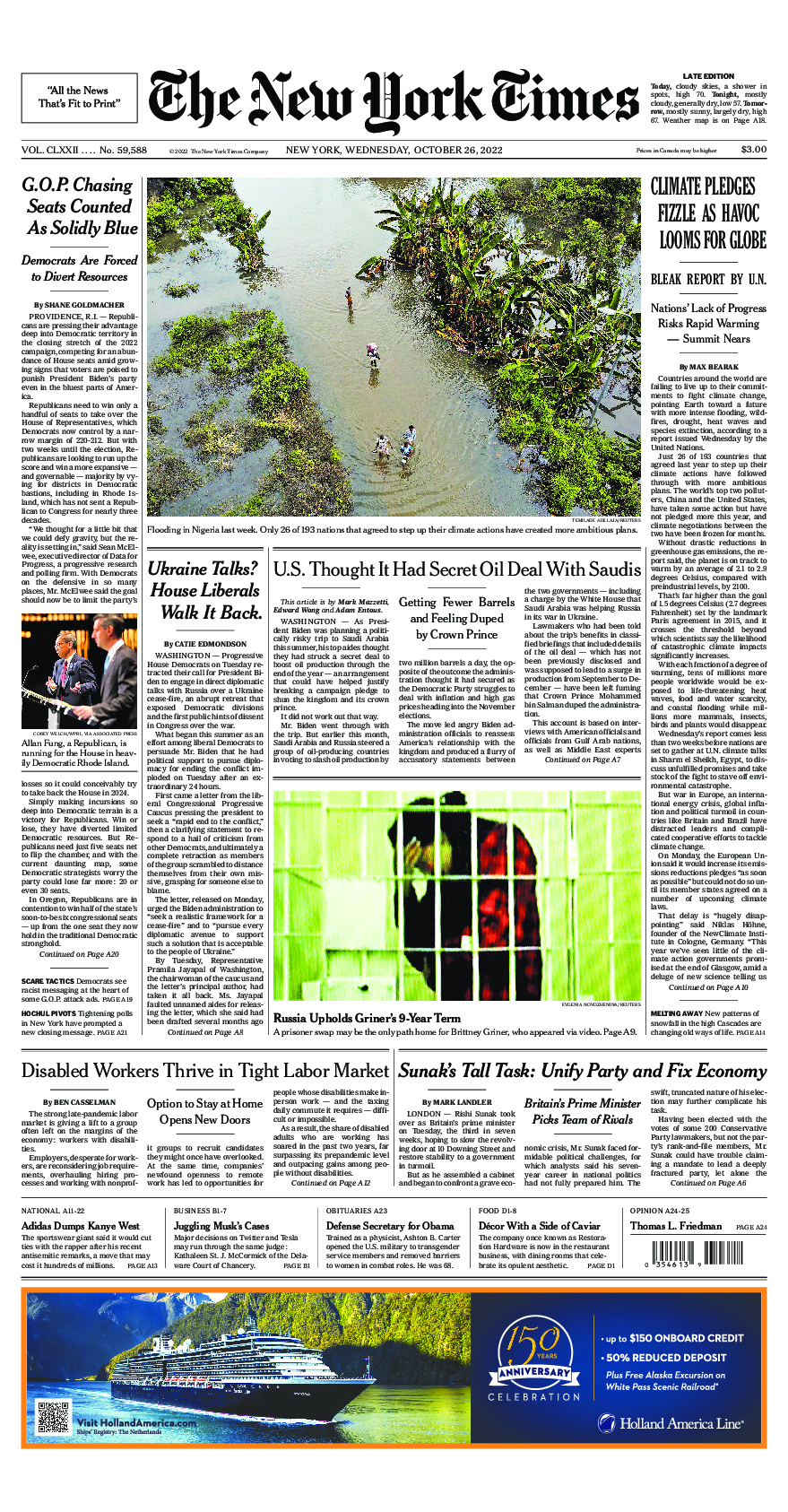 Prima-pagina-New-York-Times-del-2022-10-26