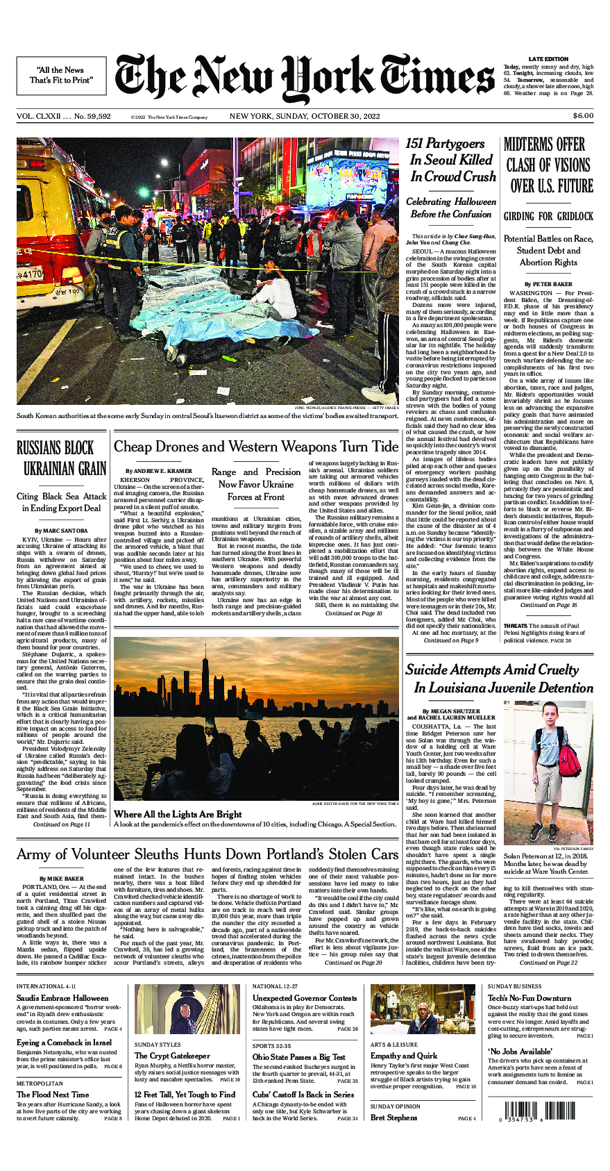 Prima-pagina-New-York-Times-del-2022-10-30