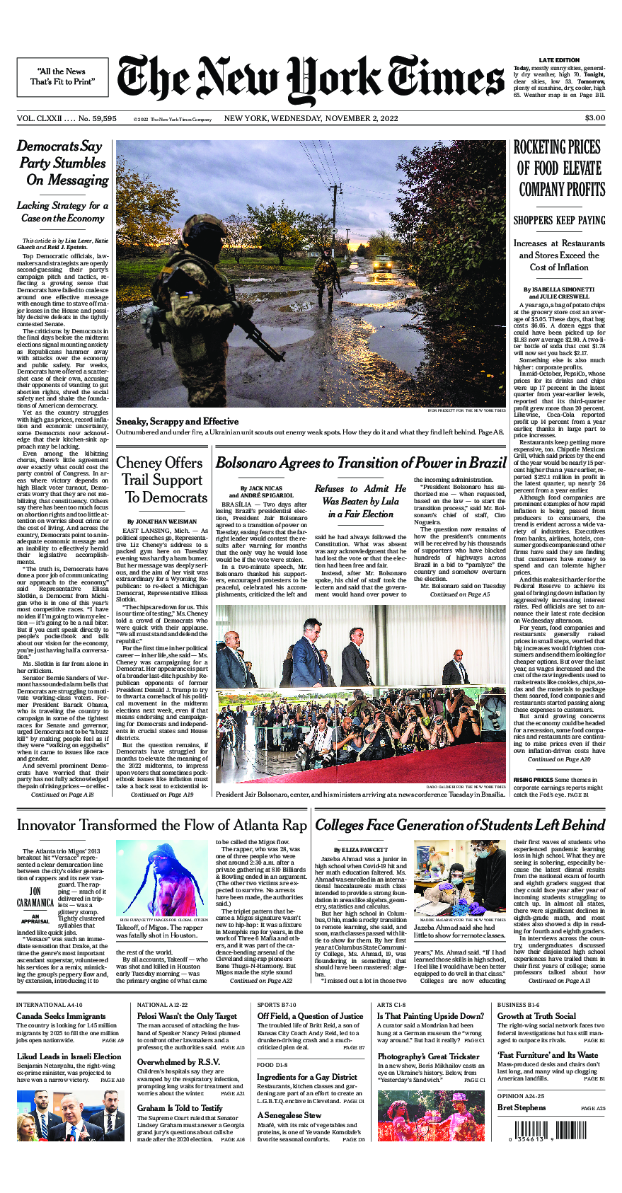 Prima-pagina-New-York-Times-del-2022-11-02