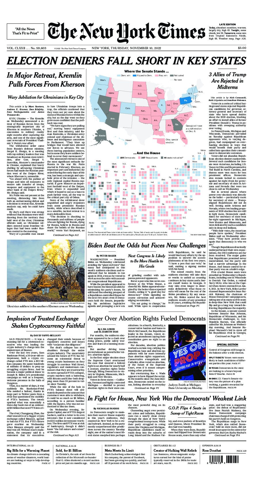 Prima-pagina-New-York-Times-del-2022-11-10