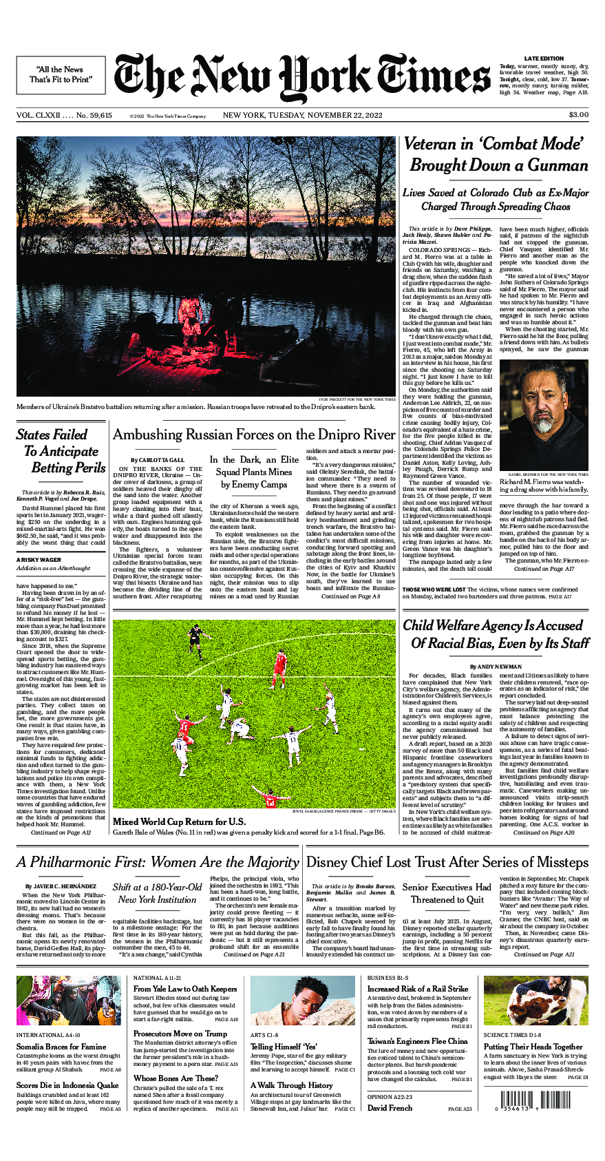 Prima-pagina-New-York-Times-del-2022-11-22