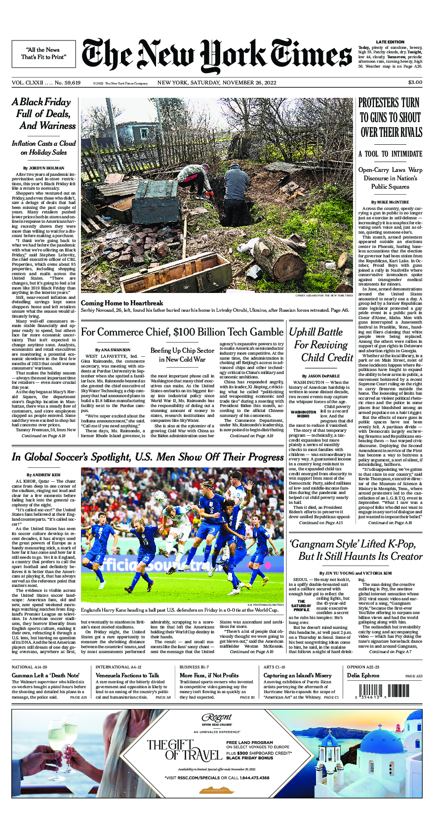 Prima-pagina-New-York-Times-del-2022-11-26