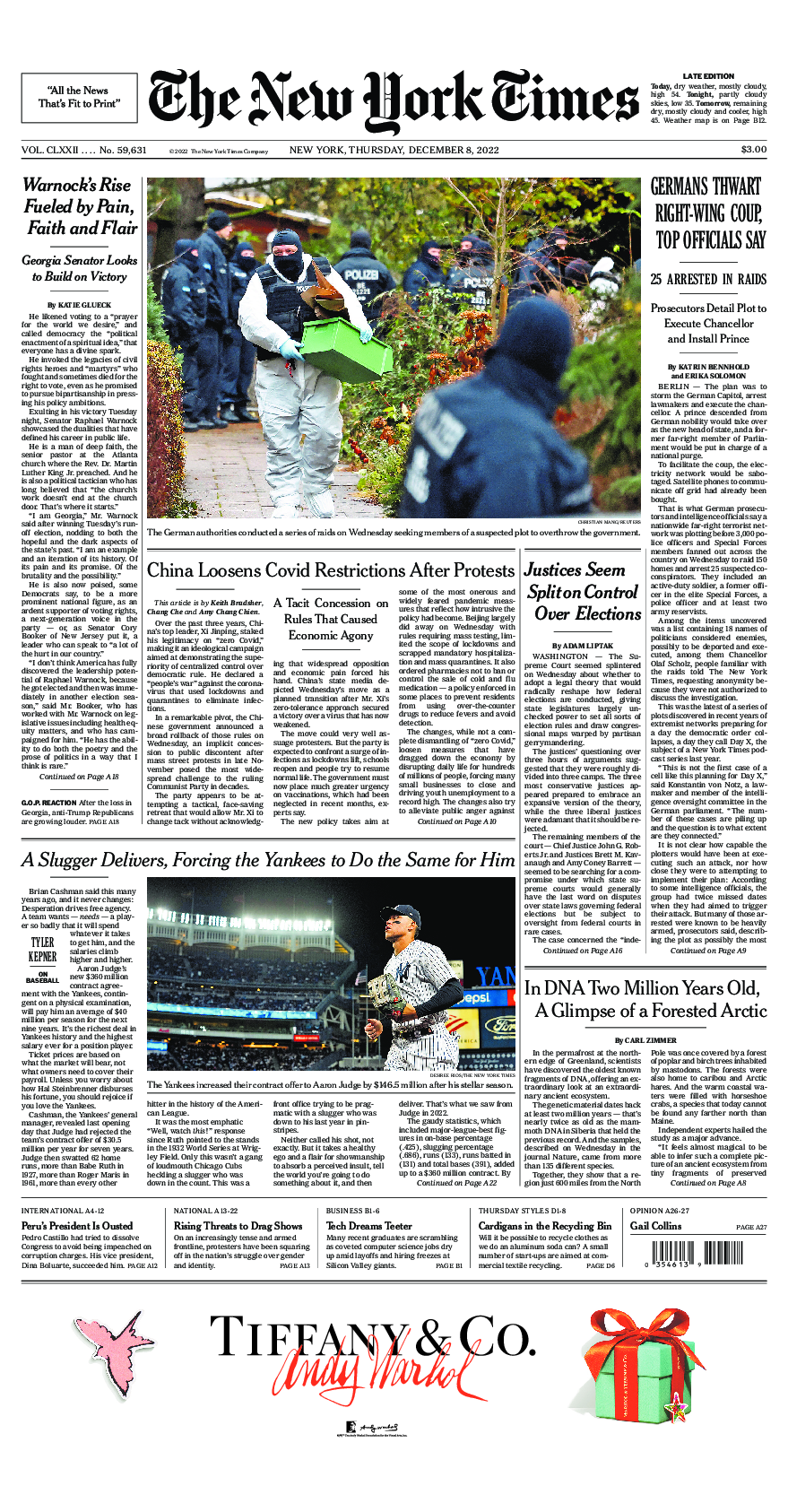 Prima-pagina-New-York-Times-del-2022-12-08