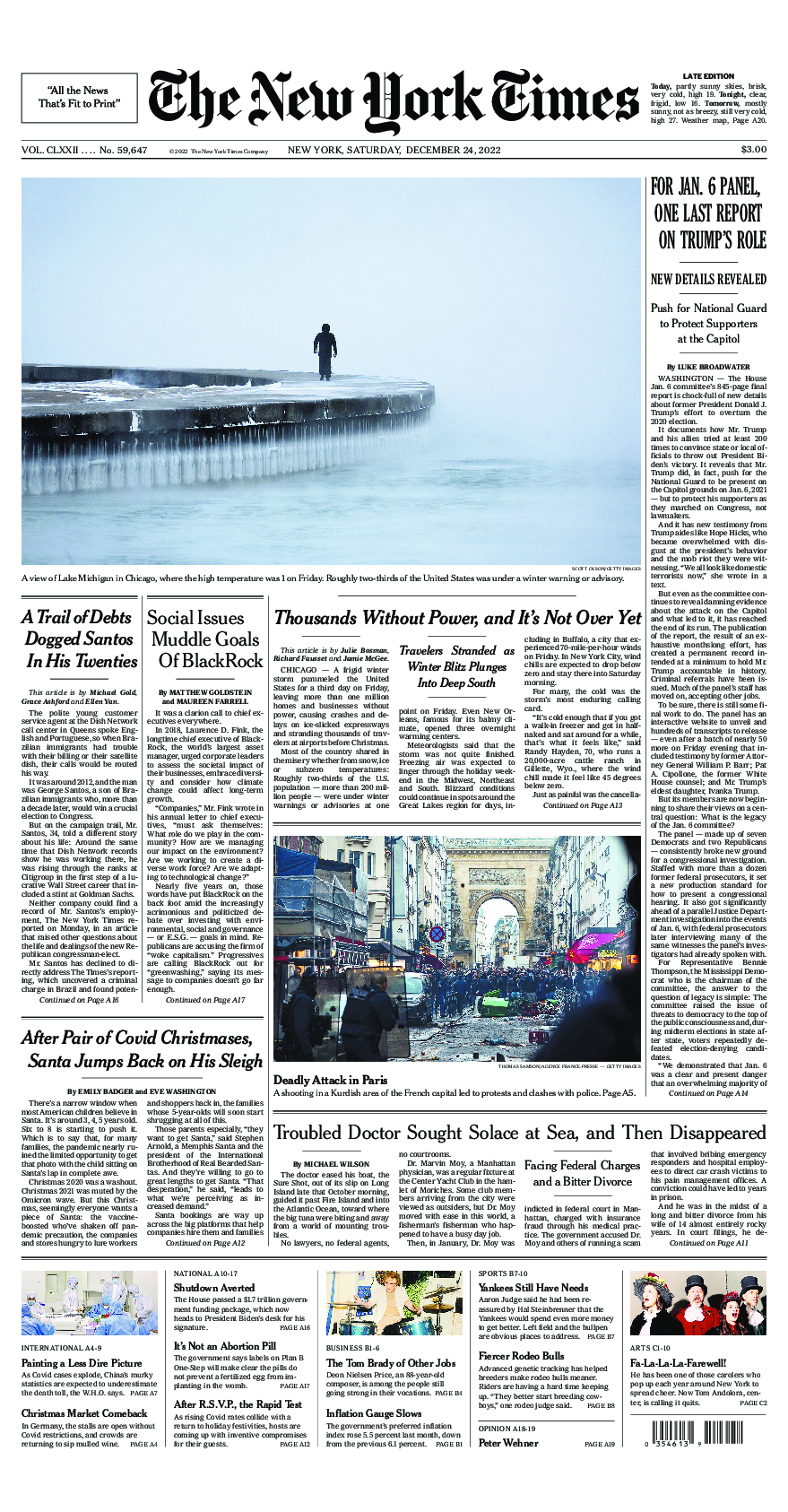 Prima-pagina-New-York-Times-del-2022-12-24