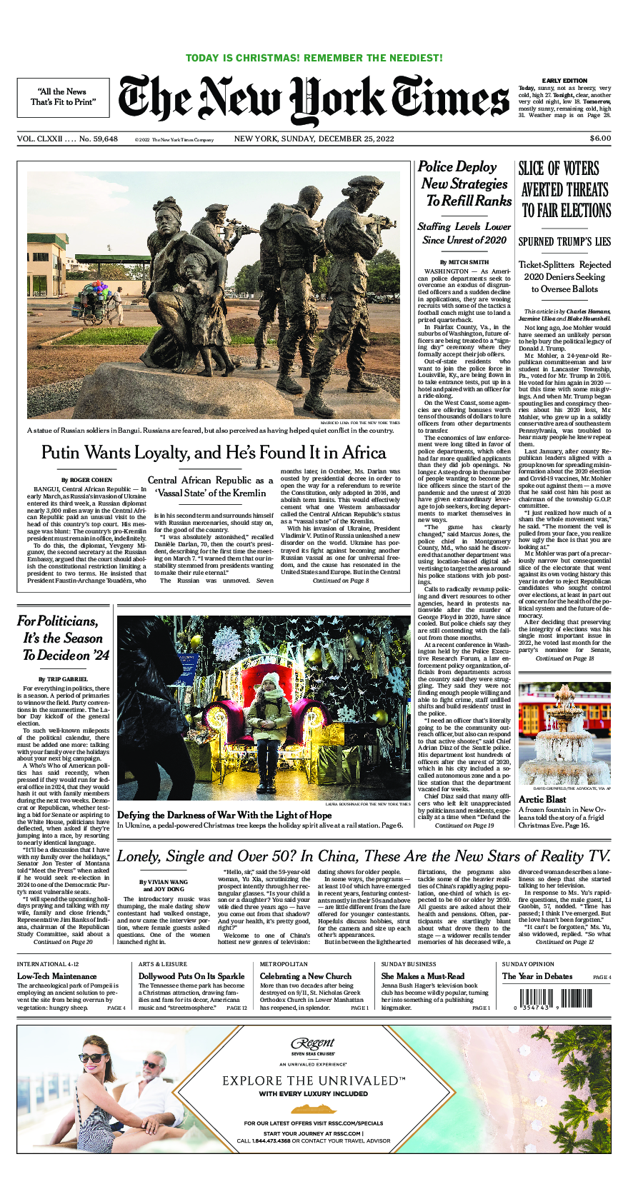 Prima-pagina-New-York-Times-del-2022-12-25